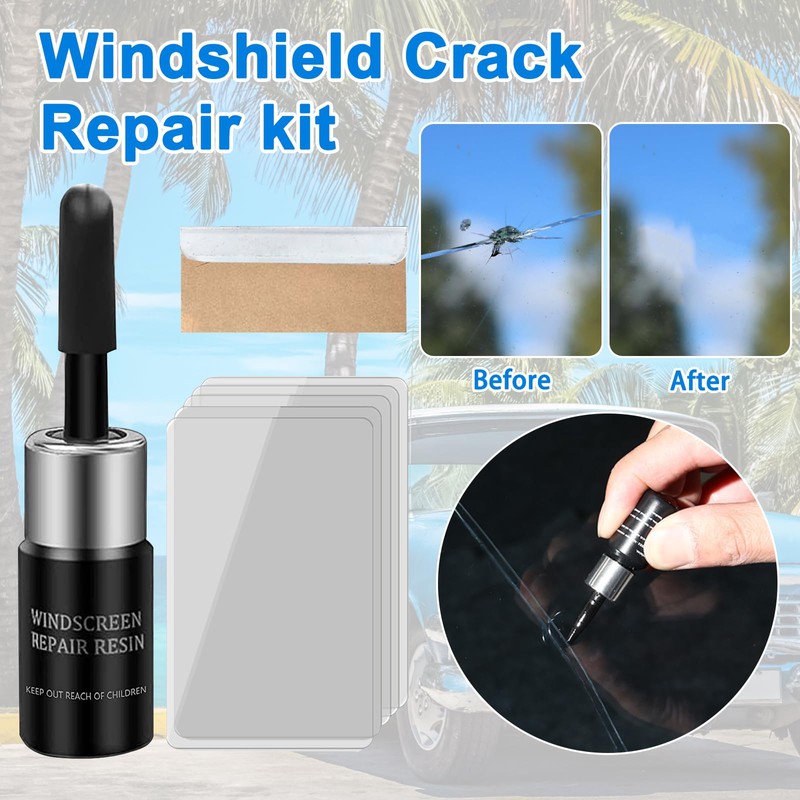 DMNQ 2-Piece Glass Repair Fluid Stone Chip Repair Kit