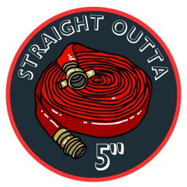 3" Straight Outta 5" helmet sticker