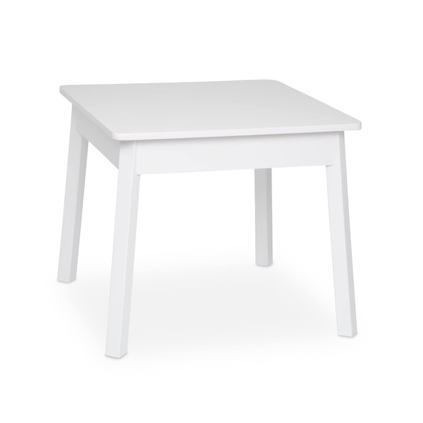 Melissa & Doug Wooden Square Table (White) - Kids Table, Children's Furniture, Play Table for Kids Crafts, Kids Activity Table