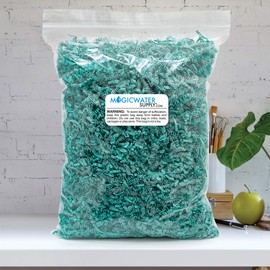 Crinkle Cut Paper Shred Filler (1/2 LB) for Gift Wrapping & Basket Filling - Teal | MagicWater Supply