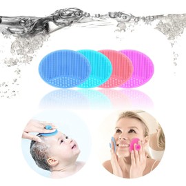 LALOCAPEYO 4Pack Baby Cradle Cap Brush for Exfoliate and Massage With Bright Color, Appears Very Interesting to The Kids of Young Age