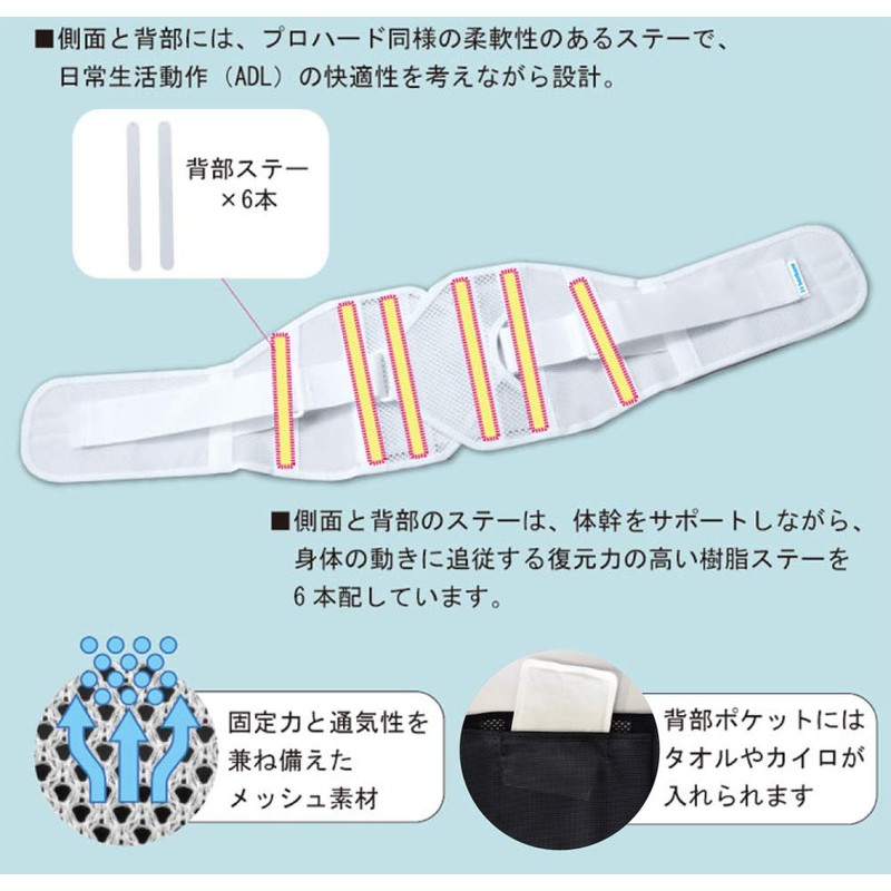 bonbone 腰コルセット プロハードスリム ホワイト L