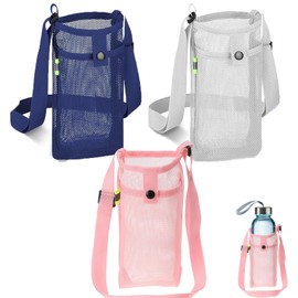 ZPSCXQ 3Pcs Water Bottle Holder, Water Bottle Carrier with Adjustable Strap, Lightweight Water Bottle Bag for Outdoor Camping Hiking Gym Walking Sports