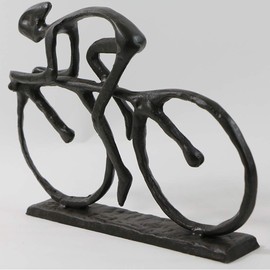 Bitopbi Cast Iron Art Sculpture Home Decoration Statue for The Bicycle Enthusiast Metal Figurine Art Home Décor for Runner Sportsman Cyclist Bicycle Enthusiast (4# Cyclist)