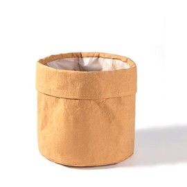 HomeCheer Washable Kraft Paper Storage Bag - Sustainable and Durable Organizer for Home, Office, Laundry, Toys, Plants - Stylish and Reusable Multi-Purpose Brown Kraft Paper Bag (5 x 5 inches)