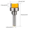 HUHAO Pattern Flush Trim Router Bit,Straight Router Bits 1/4 Shank
