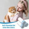 60Pcs Self-Cleaning Cat Litter Box Bags, 3Rolls Drawstring Trash Bag