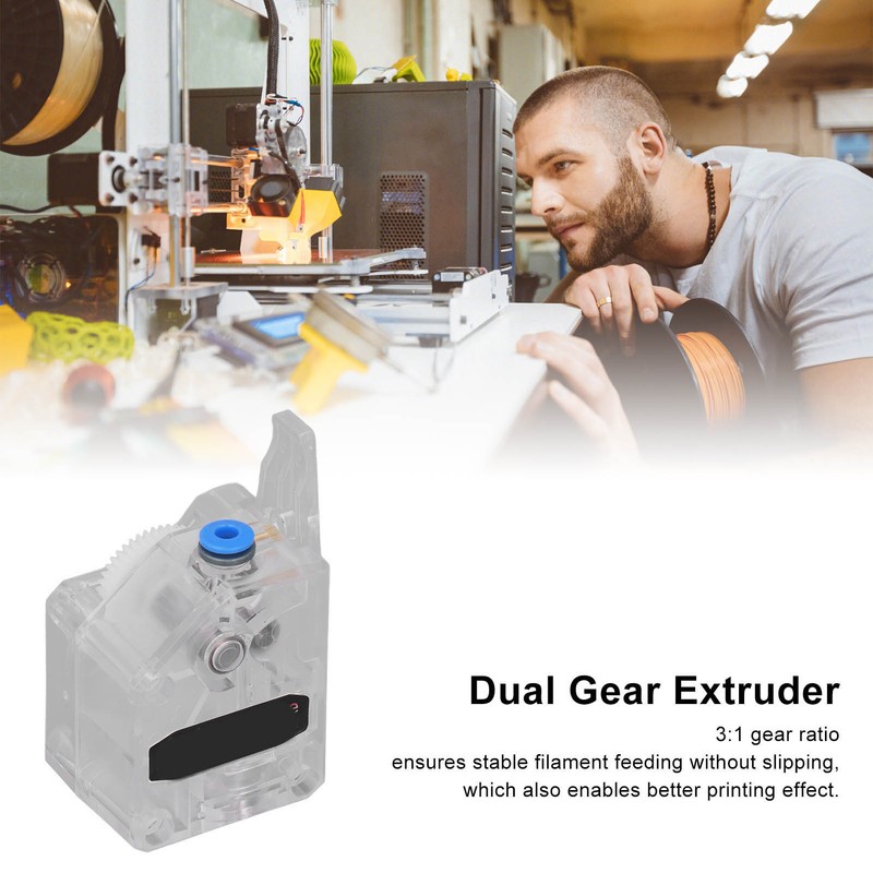 3D Printer Extruder Dual Gear 1.75mm Filament Feed Printing Accessory