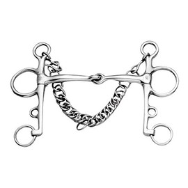 Korsteel Stainless Steel Jointed Pelham Bit, 4.75"