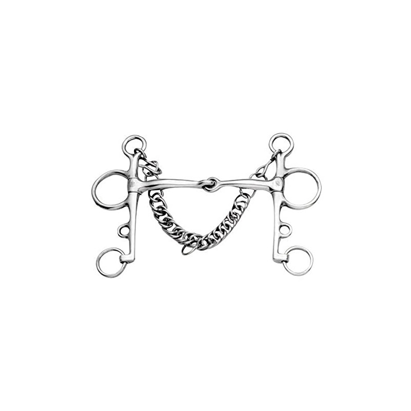 Korsteel Stainless Steel Jointed Pelham Bit, 4.75"