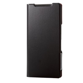 Elecom AQUOS R9 (SH-51E) Case Cover Folio Soft Leather TPU Shock Absorption Lightweight Thin Card Storage Pocket Stand Function Wallet Type Built-in Magnet Simple Black PM-S242PLFUBK