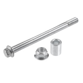 A ABSOPRO Front Rear Axle Bushing Screw Bolt M12 150mm Dirt Bike Scooter ATV Wheel Axle Steel Alloy Silver Tone