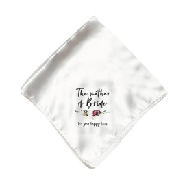 ALLY-MAGIC Wedding Handkerchief for Mother of the Bride Gifts for Women Happy Tears Handkerchief with Floral Suitable for Mother on Wedding White Handkerchiefs Y4HLSP