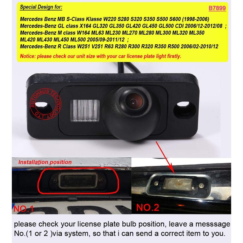 Car Rear View Camera License Plate Backup Camera Parking Camera