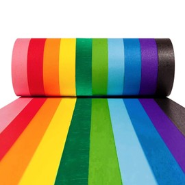 Colored Masking Tape,10 Rolls Colored Painters Tape for Arts and Crafts, Rainbow Labelling Masking Tape for School Supplies,1 Inch x 13Yards