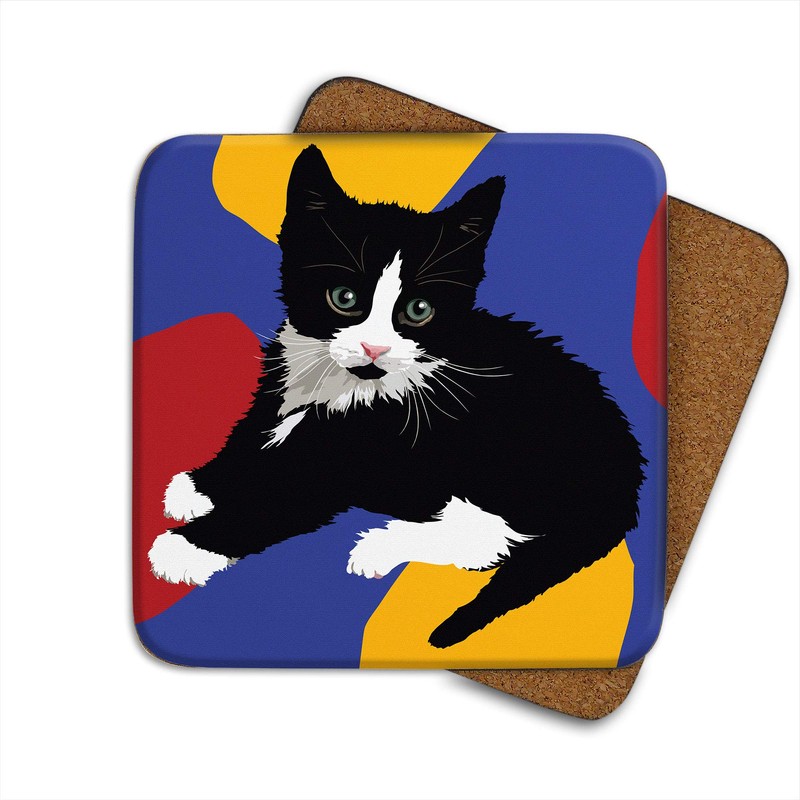 Kitten - Set of 4 Coasters - Leslie Gerry Animal