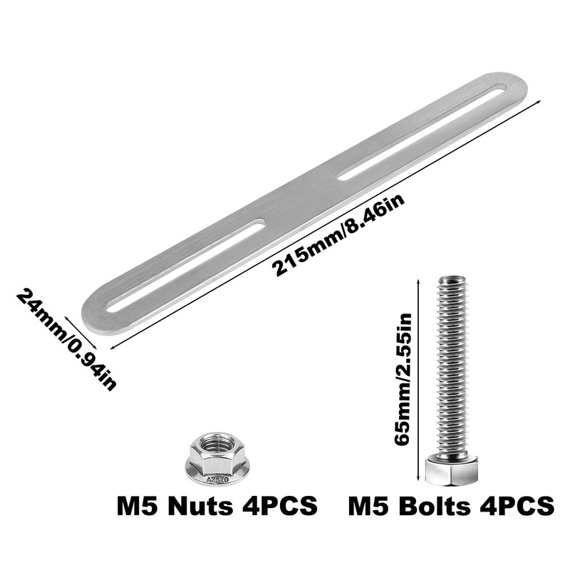 Mounting Set for Fence Mailbox, 2 Pieces, Fence Attachment, 215