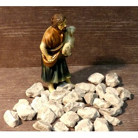 menta-modellbau 30 Field Stones, Nativity Scene, Build Your Own Crib
