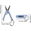 Blue Folding Scissors Safe Portable Travel Scissors Foldable Telescopic Cutter