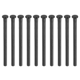 sourcing map 10pcs 3 Inch Door Hinge Pins, Removable Brushed Door Hinge Interior Hinge Security Pins for Wood Residential Door Replacement, Matte Black
