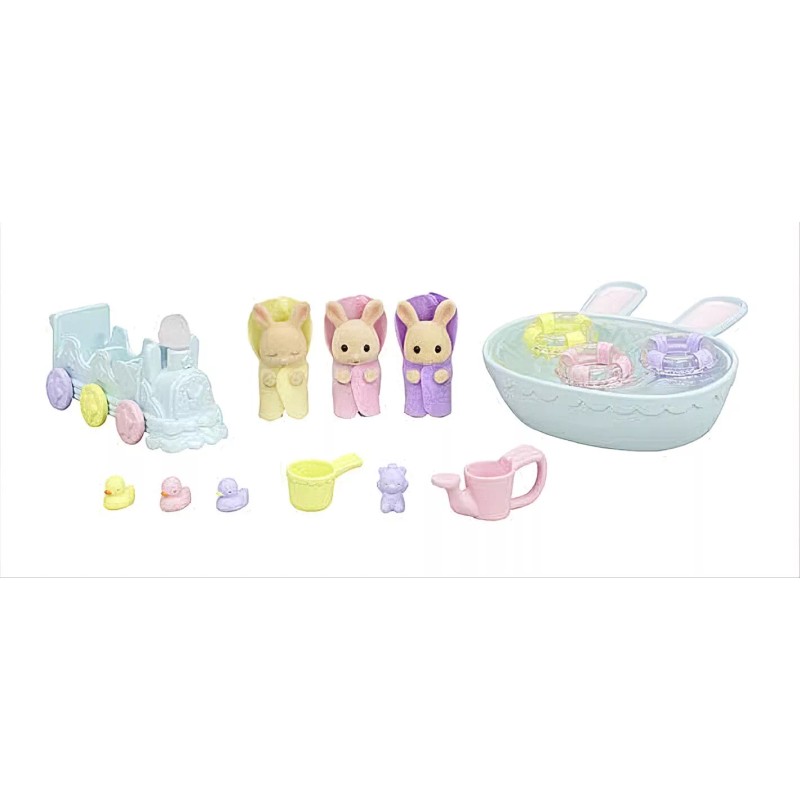 Calico Critters Sylvanian Families Calico Critters Triplets Baby Bath Time