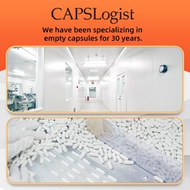 CAPSLogist Pill Capsules Empty Size 0, 100 Count Gelatin Empty Capsules with Micro Lab Spoon, Empty Gel Pill Capsules, DIY Pill Capsule Filling, Gluten Free and Non-GMO Certified, Clear