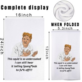 JNIAP Chef Ramsay Kitchen Towel Chef Ramsay Fans Gifts This Squid is So Undercooked Cooking TV Show Towel (This Squid kt), Large