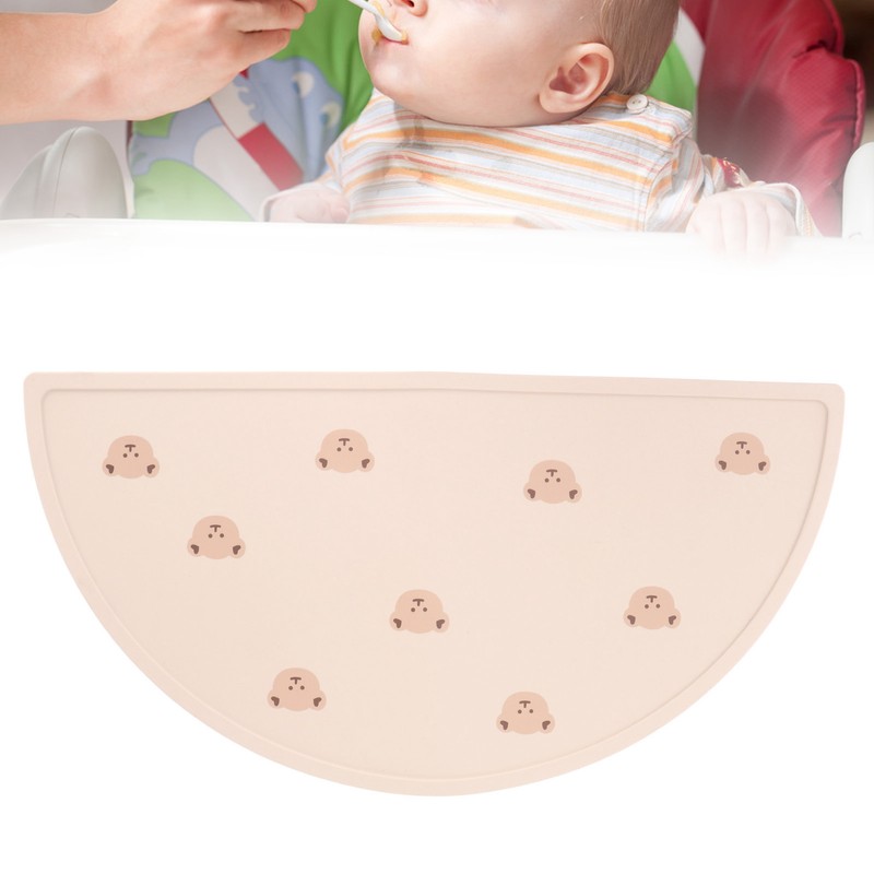 Baby Placemat Infant Children Travel Portable Silicone Flexible Cute Cartoon