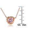 Plata de Ley Chapados en oro rosa imitación Gemstone 6