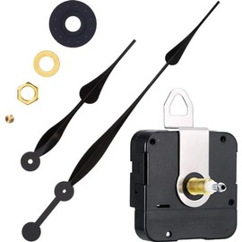 High Torque Quartz Clock Movement Kit - 12" Spade Hands, Easy DIY Wall Clock Assembly, Perfect for Clock Repair & Custom Projects (Black)
