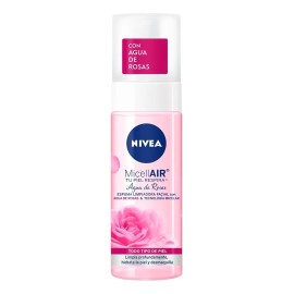 Nivea Espuma Facial Limpiadora Agua Rosas Uso Día Noche Todo Tipo Piel 150ml
