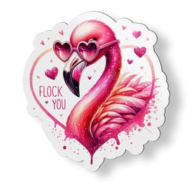 Flock You Funny Flamingo Magnet - Car Fridge Locker - 5"