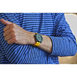 Da Luca Ballistic Nylon Military 1 Piece Watch Strap - Yellow (PVD Buckle) : 26mm