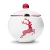 GMUNDNER KERAMIK Sugar Bowl with Cut-Out Diameter 10 cm Bordeaux