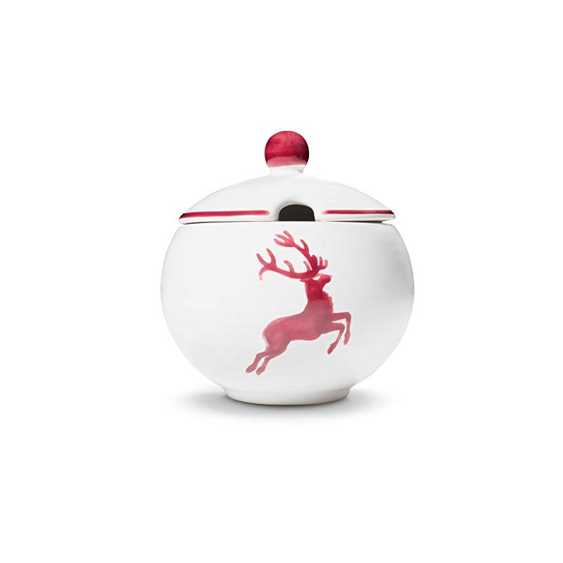 GMUNDNER KERAMIK Sugar Bowl with Cut-Out Diameter 10 cm Bordeaux