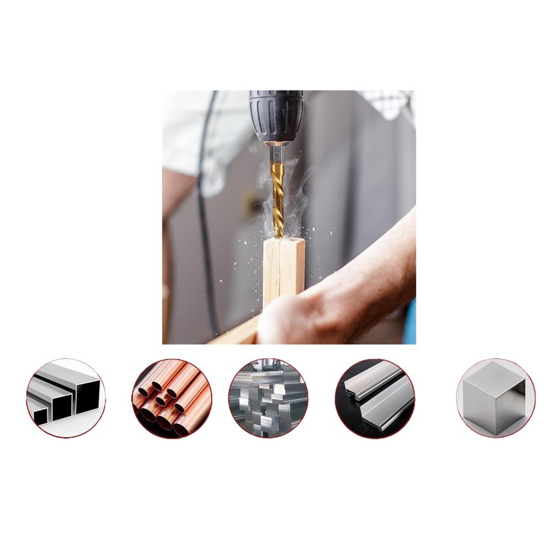 Ruikcoll 1/4 Inch Drill Bit Set, Tap, Hexagonal Shank, HSS,