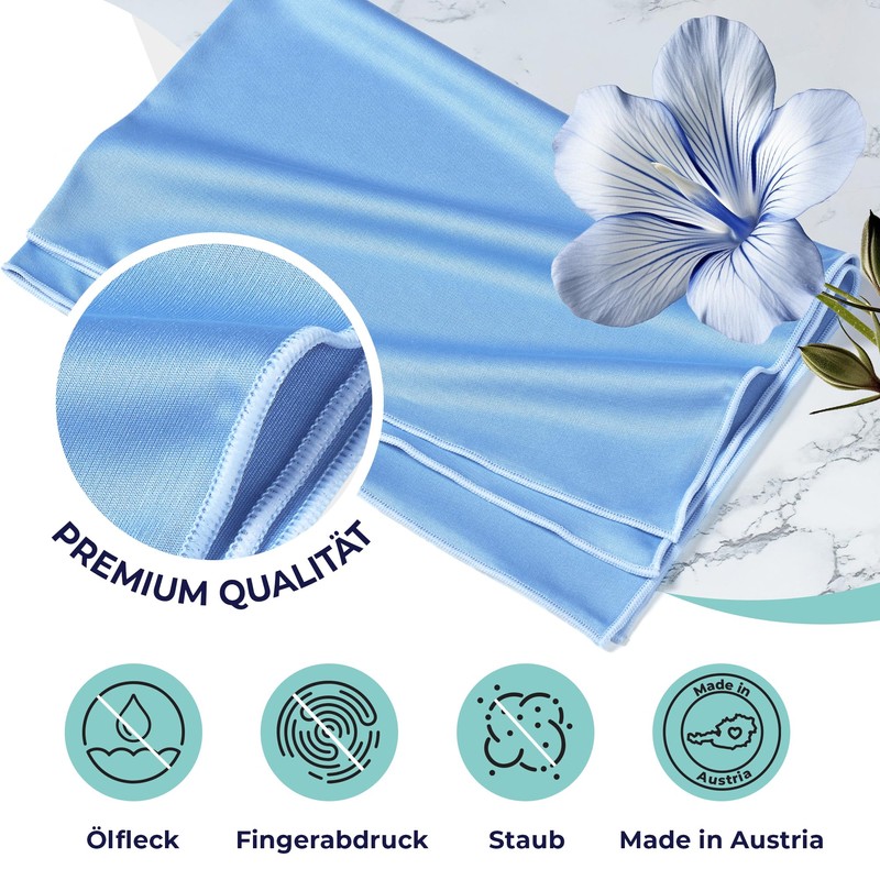 culiclean Microfibre Polishing Cloths for Glass Glasses High-Gloss Surfaces 70