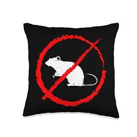 Pest Controller | Pest Control | Rat Sign | No Rats Allowed Throw Pillow