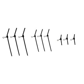 Jenzi Anti Tangle Boom with Carabiner, Fishing Anti Tangle Boom Curved Black 5 cm, 8 cm or 12 cm, Carp Feeder + Free Petri Sticker (Mix 5 cm, 8 cm & 2 cm)