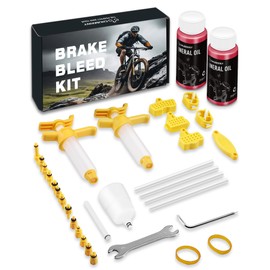 CHUMXINY Brake Bleed Kit for Shimano, TEKTRO, TRP Hydraulic Disc Brakes. Mountain Bike Brake Bleed Kit Includes Transparent Funnel, 120ML Mineral Oil Brake Fluid.