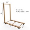 UNZERO Movable Canvas Panel Storage Rack, Wooden Art Organizer Stand