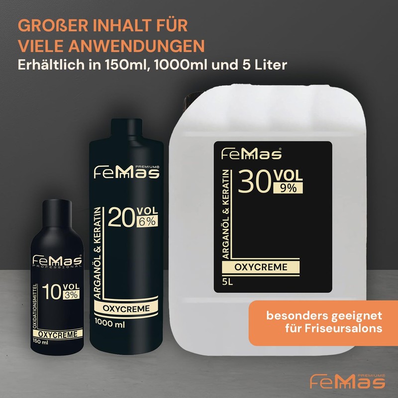 FemMas Oxycreme in 9% 100 ml, Oxidant for Hair Colouring