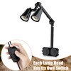 LURMMUE Dual Reptile Lamp Stand with Suction Cups, Adjustable Bracket