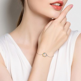 VENACOLY Rabbit Bracelet 925 Sterling Silver Rabbit Bracelets Rabbit Valentine's Day Jewellery Gift for Women, Sterling Silver, No gemstone