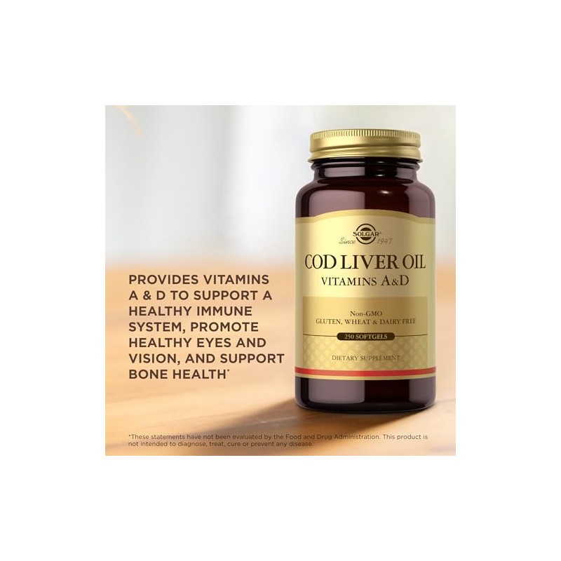 Solgar | Cod Liver Oil, 250 Capsules | Aceite de