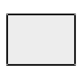 Projection Screen, 60-100 Inch Portable Foldable Non-Crease White Projector, Curtain Projection Screen 4:3 60-100 Inch, for Home Theater Indoor Outdoor Movie Screen(100IN)