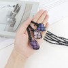 Anjiucc Natural Raw Gemstone Crystal Pendant Necklace Stone Holder Necklace