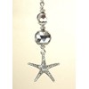 Silver Textured Starfish, Pebbled Silvery Coin Shape, & Faceted Silver