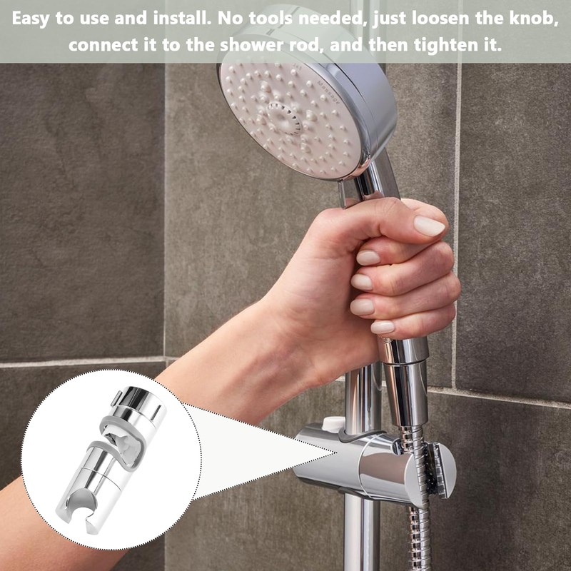 Shower Head Holder, 18-25 mm Adjustable Shower Head Holder, Detachable