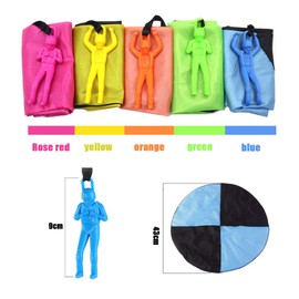 Parachute Toy, Children's Parachute Toy, Pack of 5 Parachute Toys, Children's Hand Throwing Parachute, Outdoor Flight Toy, Gift for Children, Throw Parachute Games for Outdoor Use